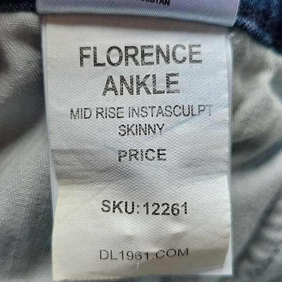 DL1961 Florence Ankle Mid Rise Instasculpt Skinny Jeans Size 26 - Picture 15 of 15